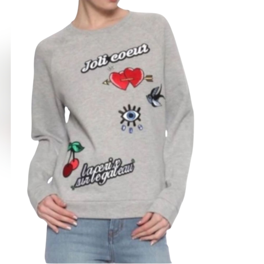 Maje Tilda Patch Sweatshirt